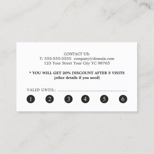 エレガントバラピンクハート美しいサロンロイヤリティカード ロイヤリティカード (裏面)