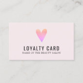 エレガントバラピンクハート美しいサロンロイヤリティカード ロイヤリティカード (正面)
