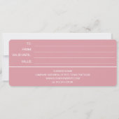 エレガントバラピンクビジネスロゴギフト券 (裏面)