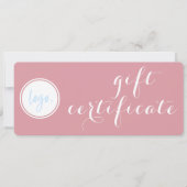 エレガントバラピンクビジネスロゴギフト券 (正面)