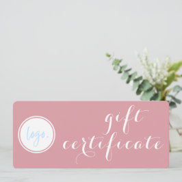 エレガントバラピンクビジネスロゴギフト券