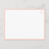 エレガントバラピンクフローラの日付を保存結婚する 案内ポストカード (裏面)