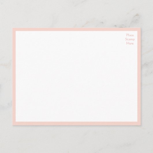 エレガントバラピンクフローラの日付を保存結婚する 案内ポストカード (裏面)