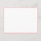 エレガントバラピンクフローラ結婚たった今結婚しましたアンノ 案内ポストカード (裏面)