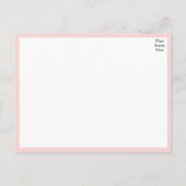 エレガントバラピンクフローラ結婚たった今結婚しました 案内ポストカード (裏面)