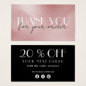 エレガントバラピ感謝していックス割引カード (正面&裏面)