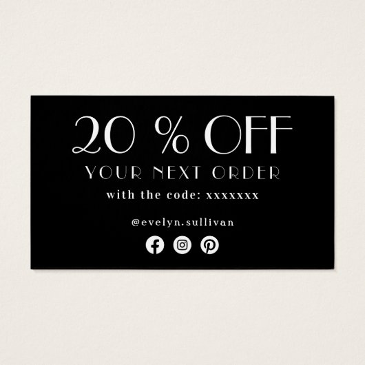 エレガントバラピ感謝していックス割引カード (裏面)