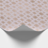 エレガントバラフェイクゴールドフォイルクリスマス ラッピングペーパー (角)