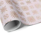 エレガントバラフェイクゴールドフォイルクリスマス ラッピングペーパー (ロールコーナー)
