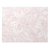 エレガントバラフェイク金ゴールドフローラデザイン ノートパッド (正面)