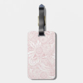 エレガントバラフェイク金ゴールドフローラデザイン ラゲッジタグ (裏面縦)