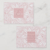 エレガントバラフェイク金ゴールドフローラデザイン 名刺 (正面/裏面)