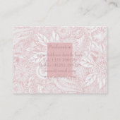 エレガントバラフェイク金ゴールドフローラデザイン 名刺 (裏面)