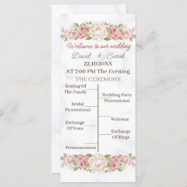 エレガントバラフラワーカスタマイズ結婚式 プログラム