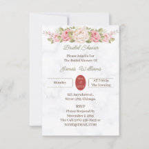 エレガントバラフラワーカスタムブライダルシャワー