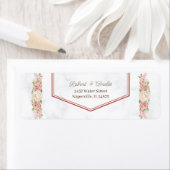 エレガントバラフラワーカスタム差出人住所 ラベル (インサイチュ)