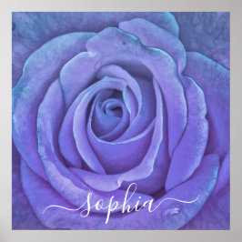 エレガントバラフラワーフォト名の追加 ポスター