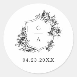 エレガントバラフランスの紋付 ラウンドシール