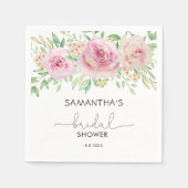 エレガントバラフローラブライダルシャワー スタンダードカクテルナプキン (正面)