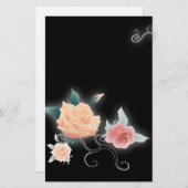 エレガントバラフローラヴィンテージ文房具 便箋 (正面/裏面)