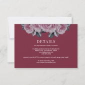 エレガントバラフローラ結婚の詳細エンクロージャカード 招待状 (正面)