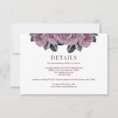エレガントバラフローラ結婚の詳細エンクロージャカード 招待状 (正面)