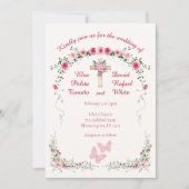 エレガントバラフローラ結婚式招待状 招待状 (正面)