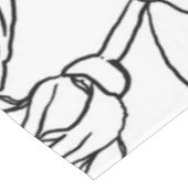 エレガントバラフローラ線スケッチデザイン テーブルクロス (アングル)