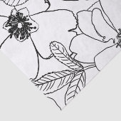 エレガントバラフローラ線スケッチデザイン 薄葉紙 (詳細)