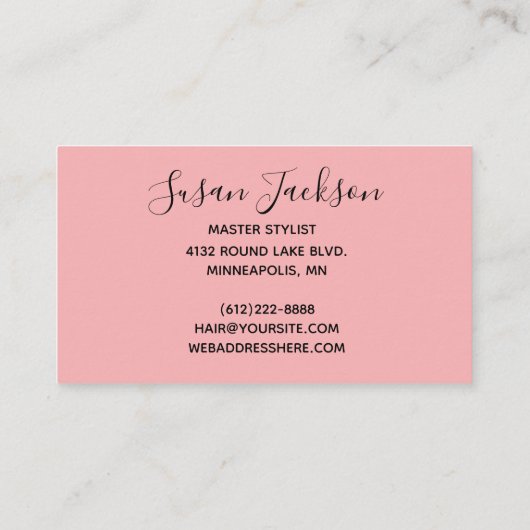 エレガントバラフローラ金ゴールド縁取り名刺 名刺 (裏面)