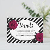 エレガントバラブストライプラックゴシック結婚詳細 エンクロージャーカード (スタンド正面)