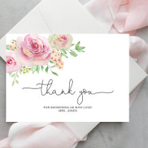 エレガントバラブライダルシャワー感謝していユー