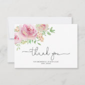 エレガントバラブライダルシャワー感謝していユー カード (正面)