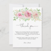 エレガントバラブライダルシャワー サンキューカード (正面)