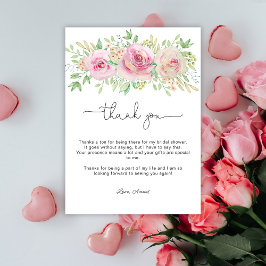 エレガントバラブライダルシャワー サンキューカード