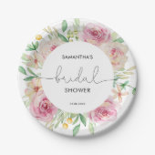 エレガントバラブライダルシャワー ペーパープレート (正面)
