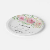 エレガントバラブライダルシャワー ペーパープレート (アングル)