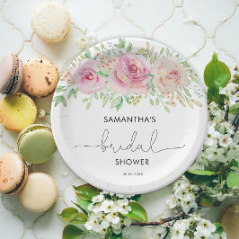 エレガントバラブライダルシャワー ペーパープレート