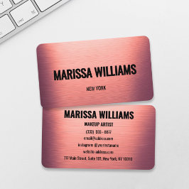 エレガントバラブラシ付き金属名刺 名刺