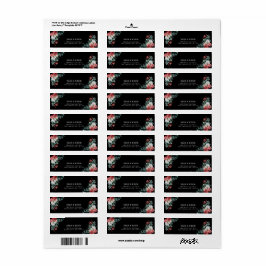 エレガントバラブラックフローラ返品アドレスラベル ラベル