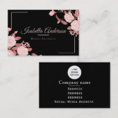 エレガントバラブラック 名刺 (正面/裏面)