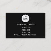 エレガントバラブラック 名刺 (裏面)