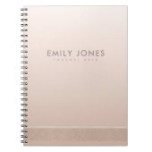 エレガントバラミニマル金ゴールドきらめく ノートブック (正面)