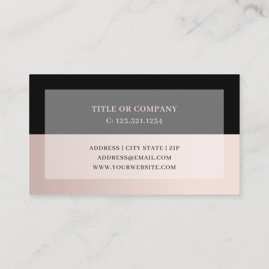 エレガントバラミニマル金ゴールドとブラックコンサルタント 名刺 (裏面)