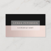 エレガントバラミニマル金ゴールドとブラックコンサルタント 名刺 (正面)