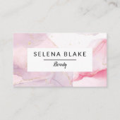 エレガントバラミニマルQRコードラベルビジネスカード 名刺 (正面)