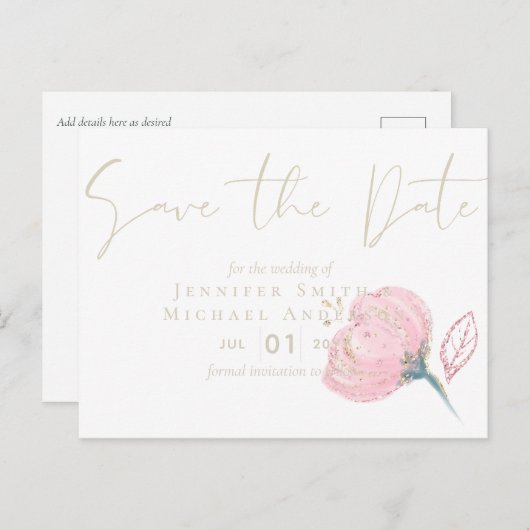 エレガントバラモダン結婚の輝き ポストカード (正面/裏面)