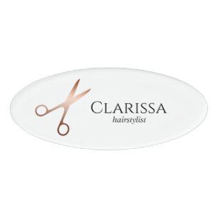 エレガントバラモダン金ゴールドはさみ 名札