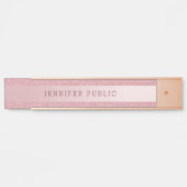 エレガントバラモダン金ゴールドグリッターテンプレート サインプレート (正面)