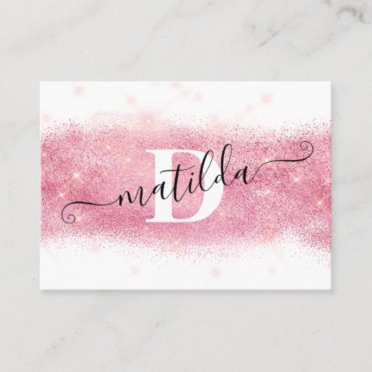 エレガントバラモダン金ゴールドグリッターメイクアップアーティスト 名刺 (正面)